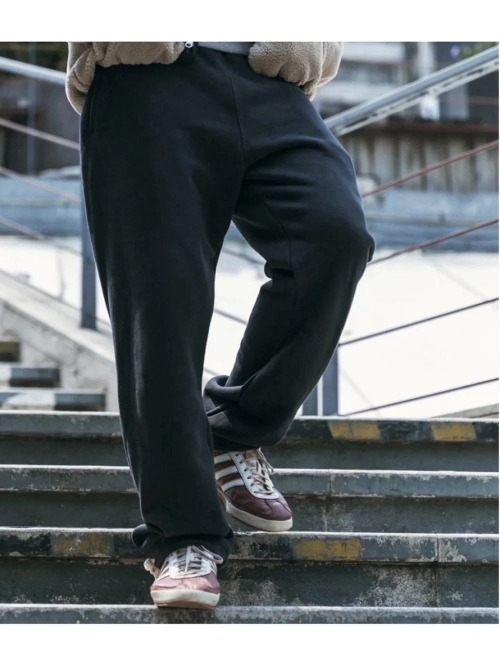 17.6 oz Heavyweight Terry Sweatpants - Black S